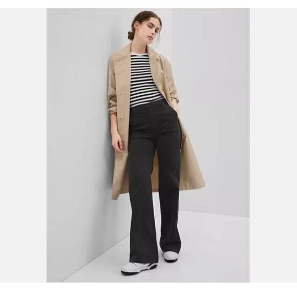 GAP High Rise FLARE Khakis Y2k Black BOHO Pants Size 16 PETITE #541189-MSRP $80 - Picture 3 of 6